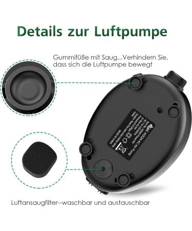 AQQA Ultra Quiet Aquarium Air Pump | 8W Adjustable Oxygen Pump with Double Outlet for 1200L - International Shipping - Buy Online on GoSupps.com