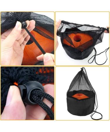 Faxco 50 Pcs Orange Mark Disks with Shelf and Net Bag - Soccer Cones Holder for Training & Field Markers - Outdoor Sports Supplies - Buy Online on GoSupps.com