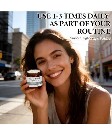 Nerve Cream Magnesium Lotion for Sleep & Varicose Veins Treatment for Legs - Lotion Cream for Body Joint Knee Lumbar Neck Hand and Feet - Buy Online on GoSupps.com