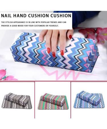Tovmekdjn 1Set Nail Art Hand Pillow Cushion Manicure Care Salon Cushion Pad Nail Arm Rest Pillow Nail Art Tool Blue - Buy Online on GoSupps.com