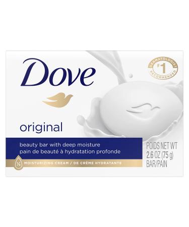 Dove Beauty Bar Gentle Skin Cleanser Moisturizing for Gentle Soft Skin Care Original Made With 1/4 Moisturizing Cream 2.6 oz - Buy Online on GoSupps.com