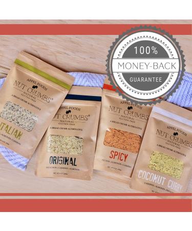 Appel Foods Nut Crumbs: Gluten-Free Bread Crumb Alternative - Low Carb, Low Sodium, Sugar-Free - Premium Raw Nuts (Italian) - Buy Online on GoSupps.com