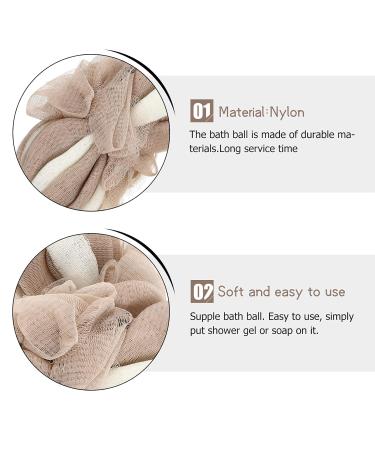 FRCOLOR Baby Loofah Bath Sponge - Set of 4 Long Flower Bath Balls | Foaming Body Scrubber for Men & Women | Ideal for Skin Care and Relaxation - Buy Online on GoSupps.com