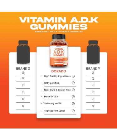 ADK Gummies Vitamin D3 K2 (60 Sugar Free Gummies) Vitamin D3 K2 10000iu/ 5000iu - Supplement with D & K - 10 Vegan Supplement - Delicious Raspberry Flavor - Non GMO & USA Made - 60 Count 60 Count (Pack of 1) - Buy Online on GoSupps.com