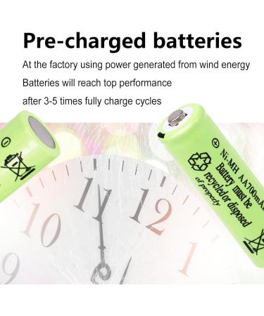 1.2V 700mAh NiMH Rechargeable AA Batteries - 12 Pack for Outdoor Solar Lights Garden String Lights & Pathway Lights | Eco-Friendly Power Solution - Buy Online on GoSupps.com