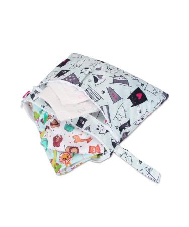 Damero Reusable Wet Bag Diaper Bag | Eco-Friendly Storage for Baby Diapers Dirty Clothes & Accessories | Perfect for On-the-Go (Small Cat Design) - Buy Online on GoSupps.com