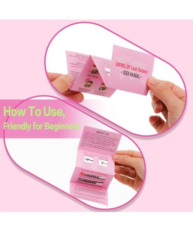 QUEWEL DIY Eyelash Extensions Set - 200 PC Thin Band Lashes with Bond & Seal Waterproof Cluster Applicator | At-Home LASH Extension Kit (QD02-MIX8-18) - Buy Online on GoSupps.com