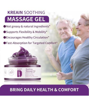 KREAIN Joint & Muscle Soothing Massage Purple Gel Soothes Back Shoulders Knees Lumbar Neck Wrists Hands and Feet (3.5 OZ 3 PCS) - Buy Online on GoSupps.com