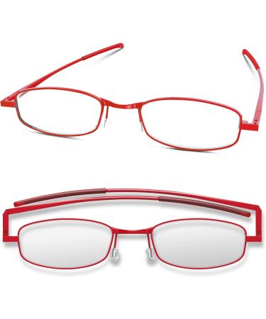 Compact Lenses Flat Folding Reading Glasses - Chilli +2.5 | International Shipping Available - Buy Online on GoSupps.com