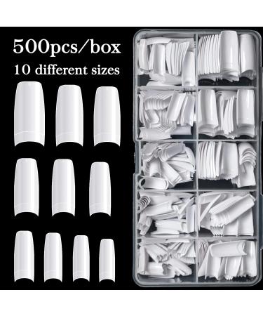AORAEM White French Tips 500Pcs - Press On Fake Nails for Acrylic Nails - Buy Online on GoSupps.com