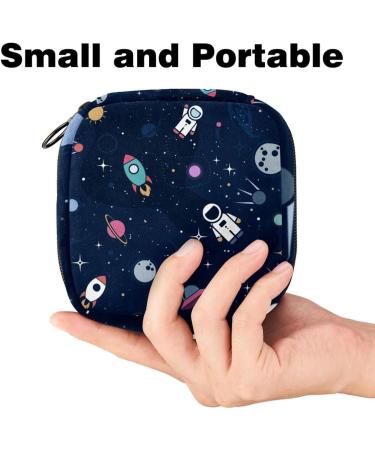 Space Universe Storage Bags for Women's Bandages & Menstrual Items - Cute & Portable Storage Solution | Ideal for School & Office - Buy Online on GoSupps.com