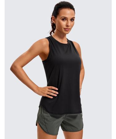 CRZ YOGA Women's Lightweight Racerback Tank Top - Medium Black - Buy Online on GoSupps.com
