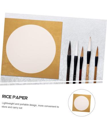 NUOBESTY 10 Sheets Rice Paper Watercolor Paper Bulk Rice Picture Paper Painting Paper Thicken Drawing Paper Golden 33X33CM - Buy Online on GoSupps.com