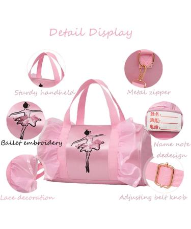 Dorlubel Cute Ballet Dance Bag with Key Chain for Girls - Pink Tutu Dress Bag - Buy Online on GoSupps.com