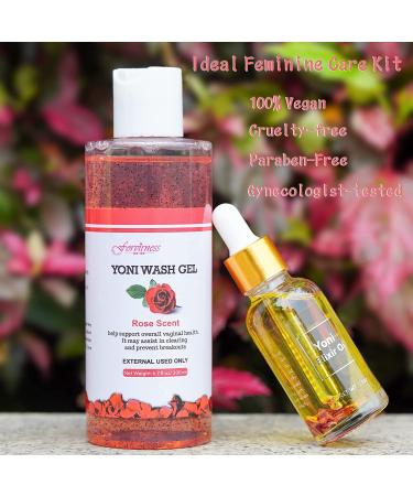 forvirness Feminine Wash & Yoni Oil Set - Gynecologist Tested, pH Balance, Remove Odor, Intimate Wash for Women - 1 fl.oz Oil & 6.7 fl.oz Vaginal Wash - Buy Online on GoSupps.com