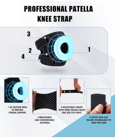 Adjustable Knee Brace 2 Pack for Arthritis Pain Relief - Patella Compression Sleeve for ACL MCL Injury Recovery - Support for Men and Women - Small (1 Pair) - Buy Online on GoSupps.com