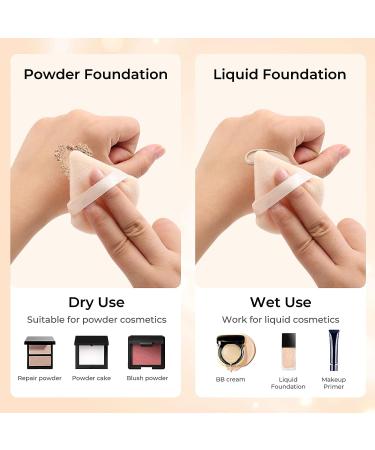30 PCS Soft Triangle Makeup Puffs with Ribbon Handle - Cosmetic Foundation Sponge for Loose Powder and Body Makeup - Buy Online on GoSupps.com