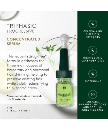 Ren Furterer TRIPHASIC Progressive Concentrated Serum for Hereditary & Hormonal Thinning Hair - 30-Day Supply, 8 ct. Pack - Buy Online on GoSupps.com