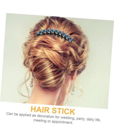 Ipetboom Issue Card Rhinestone Hair Combs Hair Fork Stick Comb Rhinestone Hair Stick Bridal Hair Comb Hair Accessories for Women Bun Diy Rhinestones Clips Women's Korean Version - Buy Online on GoSupps.com