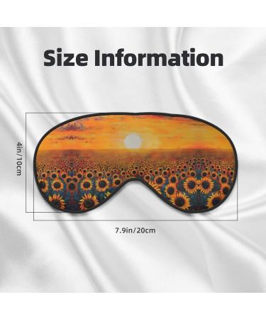 SSIMOO Sunflower Field Sunset Eye Mask - Soft Breathable Sleep Patch for Women | Perfect for Travel & Relaxation - Buy Online on GoSupps.com