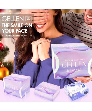 Gellen 24 Colors Gel Nail Kit with UV/LED Light, 72W Nail Dryer, Nail Drill, Base & Top Coat All-In-One Manicure Gift Set for Nail Art Designs, Glitter Starter Set - Fire & Ice - Buy Online on GoSupps.com