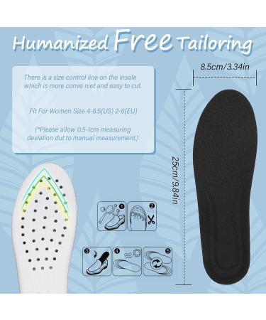 Memory Foam Shoe Insoles | Arch Support & Shock Absorption | Cropable & Cushioning | Men & Women US 5-10 - Buy Online on GoSupps.com