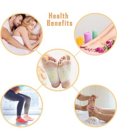 100PCS Natural Bamboo Vinegar Foot Pads for Foot and Body Care | Sleep Better | Premium Organic Ingredients | Travel & Home Use - Buy Online on GoSupps.com