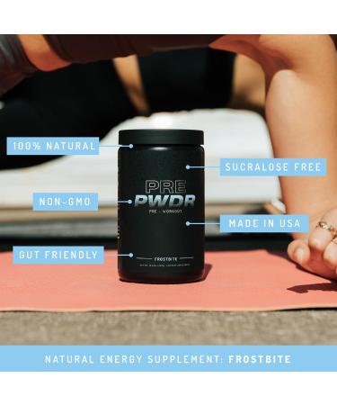 PWDRS - Pre-Workout Powder, All Natural Pre Workout for Energy, Pump, Endurance & Strength, with Caffeine - Frostbite - Buy Online on GoSupps.com
