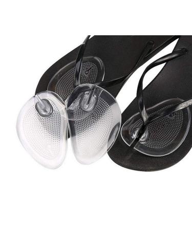 ericotry 2Pairs Silicone Sandal Thong Cushions Flip-Flop Toe Protectors Inserts Guards Forefoot Cushions(Clear)