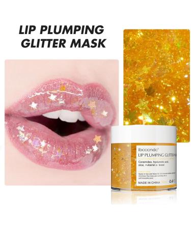 Gruwkue Glitter Oil For Lip - Natural Lip Plumping Gloss For Shimmer Plump Lips Portable Lip Enhancer Hydrating And Reduce Fine Lines Enhance Lips Elasticity Yellow - Buy Online on GoSupps.com