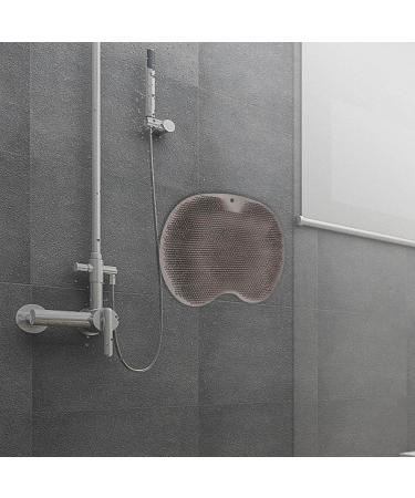 Qiyifang Silicone Shower Foot Scrubber - 2 Pieces Non-Slip Back Brush with Suction Cups | Dead Skin Remover & Foot Massager - Gray - Buy Online on GoSupps.com