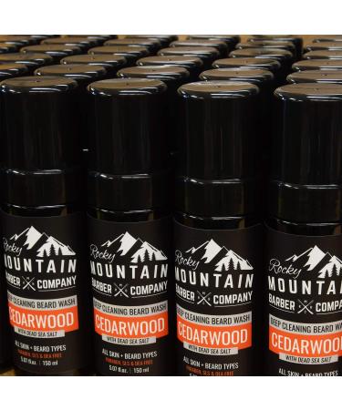Foaming Cedarwood Beard Wash - Cedarwood Oil Vitamin B5 Dead Sea Salt - 5 oz | Rocky Mountain Barber Co | International Shipping - Buy Online on GoSupps.com