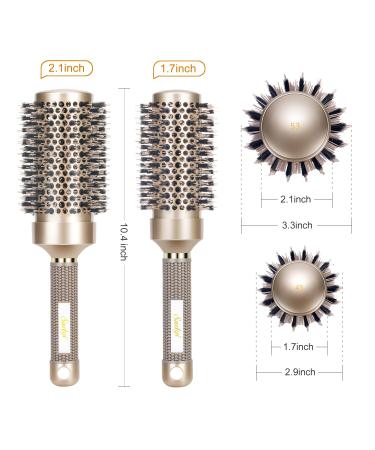 Professional 43mm Round Brush for Blow-Drying | Wild Boar Bristles Hairbrush for Curls & Smoothing - Sndyi - Buy Online on GoSupps.com