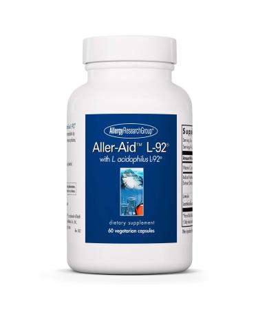 Allergy Research Group Aller-Aid L-92 with L. Acidophilus L-92 60 Vegetarian Capsules