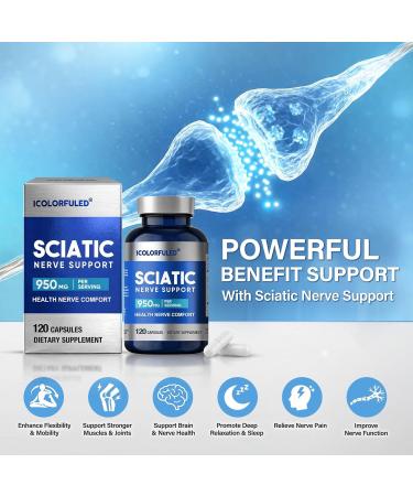 icolorfuled Sciatic Nerve Capsules Sciatic Nerve Pain R lief Suppl -Ment with 300mg Alpha Lipoic Acid & B-Complex Vitamins 120 Capsules for Hip Hand Leg & Lower Back Comfort - Buy Online on GoSupps.com