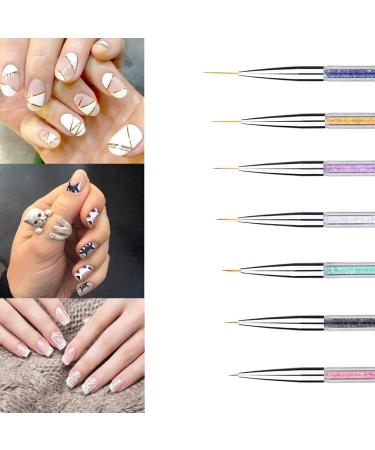 7pcs Double Ended Nail Art Pens - Dotting & Liner Brushes for Creative Nail Design - International Shipping - Buy Online on GoSupps.com