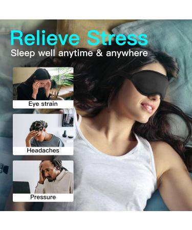 100% Blackout 3D Contoured Cup Sleep Mask for Women Men - Adjustable Strap, Washable - Ideal for Travel, Side Sleeper, Meditation - Gxus-sm1 - Buy Online on GoSupps.com