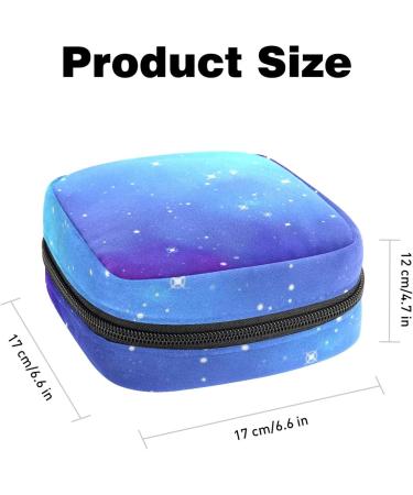 Blue Galaxy Starry Sky Menstrual Storage Bag - Period Kit Pouch for Women, Teens, Girls - Menstrual Cup & Tampon Organizer - Color 11 - Buy Online on GoSupps.com