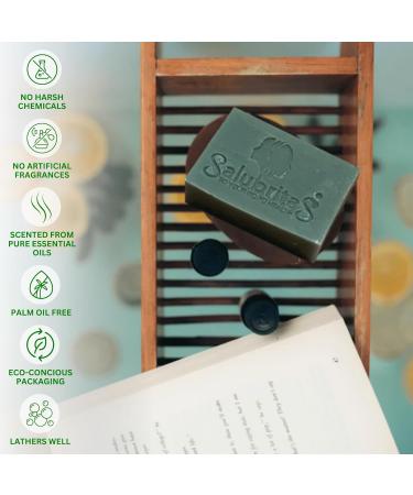 Unique Salubritas Shampoo Hair Bar Handmade Ayurveda 100% Natural Hair Shampoo Bar with Frankincense Argan Marjoram & Eucalyptus Essential Oils Hair Growth & Beard Bar Made in Canada 97g 1 pc - Buy Online on GoSupps.com