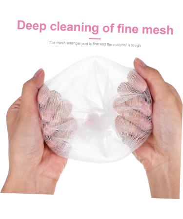 Mikinona 3pcs Facial Foaming Cleanser Net Skin Care Exfoliating Soap Sturdy Soap Saver Pouch - Buy Online on GoSupps.com