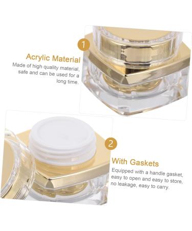 MAGICLULU 1pc Cream Cream Storage Jars Terrarium Tank Leak-proof Bottle Small Storage Bottle Glass Container Make- up Cosmetic Jars Lotion Holder Body Acrylic Travel Butter 4.6x4cm Golden - Buy Online on GoSupps.com