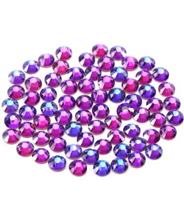 Yhmq du 2160pcs pieces of rhinestones nail crystals + rhinestones for nails crystal purple velvet + SS20 (4.6 + 4.8mm) Purple Velvet SS20-2160PCs