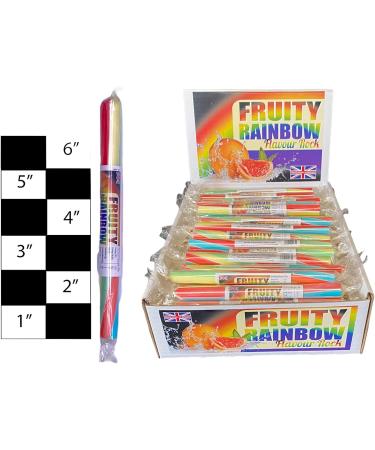 200 X Assorted Mint & Mixed Fruit Rock Sticks Handmade Traditional Rainbow Classic Sweets Retro Seaside Gift Wholesale Confectionery - Buy Online on GoSupps.com