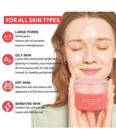 Collagen jelly cream improves dull skin reduces fine lines and wrinkles collagen face mask hydrates and moisturizing enhances elasticity lifts and firms the skin suitable for all skin types (2 - Buy Online on GoSupps.com