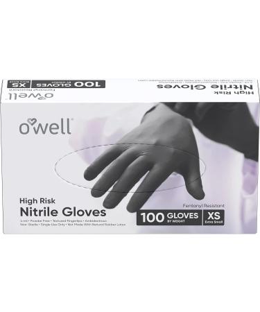 OWell High Risk Nitrile Gloves | Fentanyl Resistant 4mil Latex-Free Medical Exam Gloves - X-Small (100 Count) - Buy Online on GoSupps.com