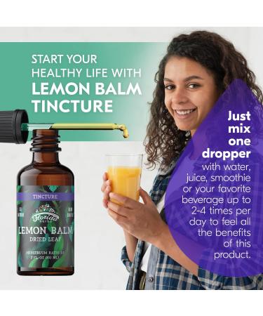 Florida Herbs Organic Lemon Balm Tincture - 2 Fl Oz Extract Drops - Made in USA - Non-GMO - Buy Online on GoSupps.com