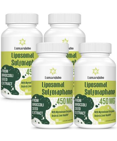 Liposomal Sulforaphane 450mg Softgel, Broccoli Seed Extract, Maximum Absorbency, Powerful Antioxidant (240 Pieces (4 Pack)