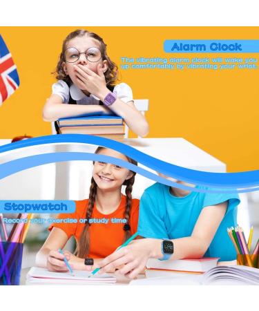 LED Kids Multifunction Steps Counting Watch - Digital Non-Bluetooth Pedometer Stopwatch Alarm Clock for Women Children White - Buy Online on GoSupps.com