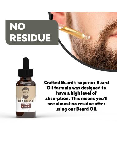 Crafted Beards Tobacco Vanilla Beard Oil - 1oz | All-Natural Conditioner | Made in USA - Buy Online on GoSupps.com