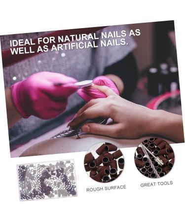 POPETPOP 1 Box Boxed Manicure Circle Nail Polishing Band Grinding Wheel Sand Band Nail Grinding Head Nail Care Tool Nail Accessories Nail Polishing Head Resin Abrasive Cloth Drill Frosted 1.27x0.8cm Brown - Buy Online on GoSupps.com